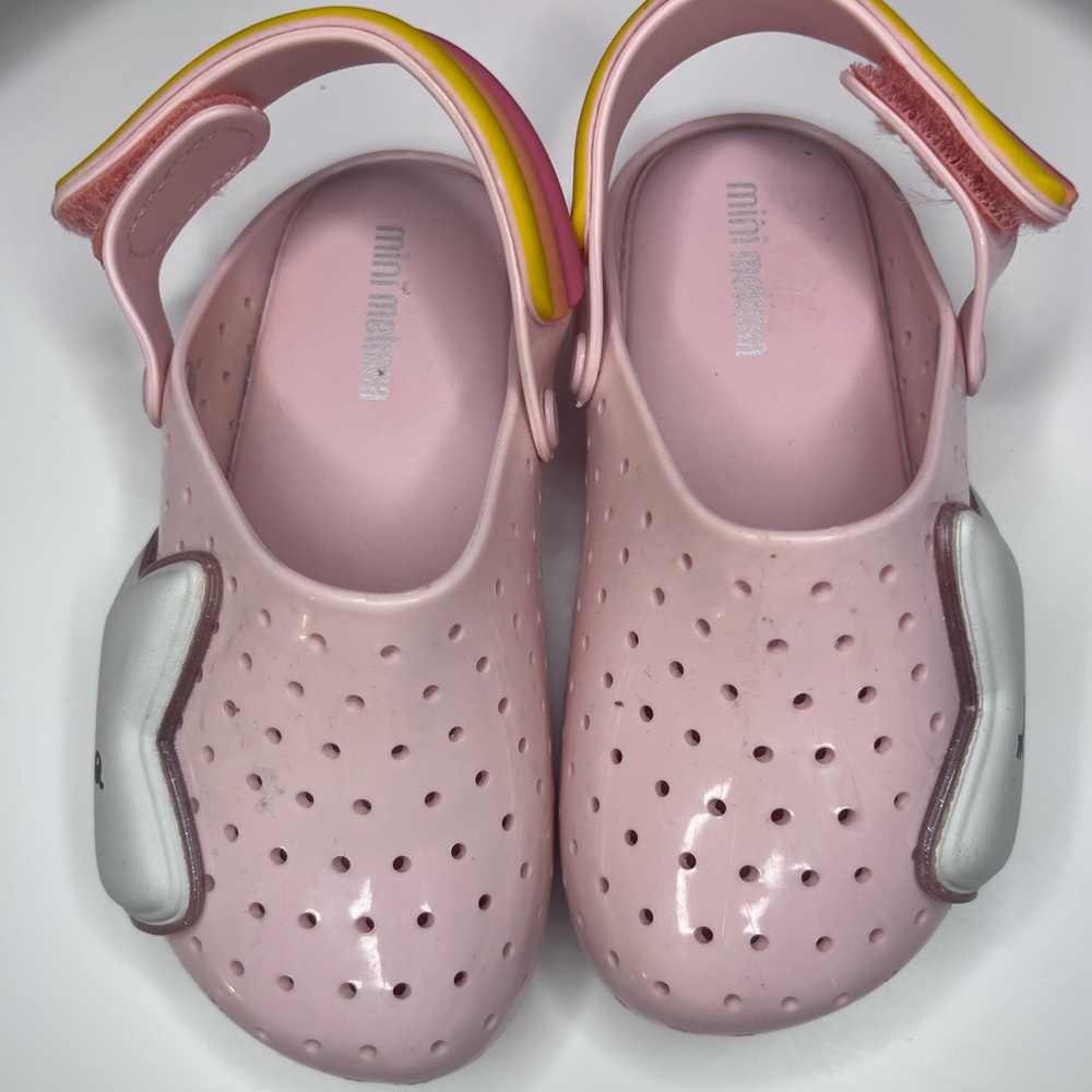 Mini Melissa Light Pink Sandals with white star
